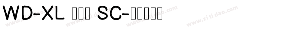 WD-XL 滑油字 SC字体转换